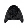 ECO LEATHER BOMBER JACKET BLACK - MONNALISA