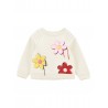 FLOWER PRINT SWEATSHIRT CREAM - MONNALISA