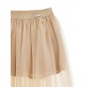 GONNA CON SPACCO TULLE BEIGE - MONNALISA