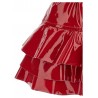 ECO-LEATHER SKIRT WITH GALA RUBY - MONNALISA