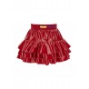 ECO-LEATHER SKIRT WITH GALA RUBY - MONNALISA