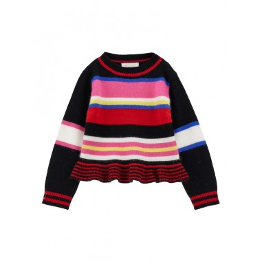 Monnalisa STRIPED SWEATER MULTICOLOR - MONNALISA 19D62240900084-Mu-monnalisa2425