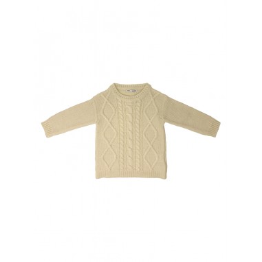 Zhoe & Tobiah CABLE SWEATER ZHOE & TOBIAH CREAM - ZHOE & TOBIAH 24IM-WL2230-Bi-zhoe2425