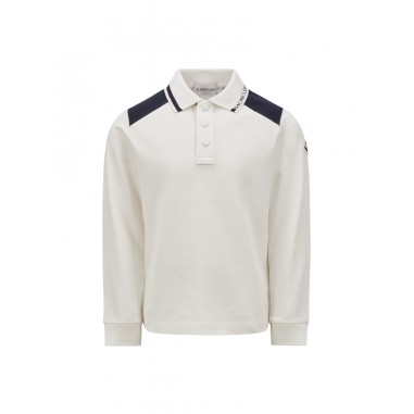 Moncler LONG SLEEVE POLO CREAM - MONCLER KIDS J29548B0000589ALK034-Bi-moncler2425