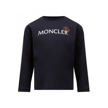 Moncler LONG SLEEVE T-SHIRT BLUE - MONCLER KIDS J29548D0000489AFV778-Bl-moncler2425