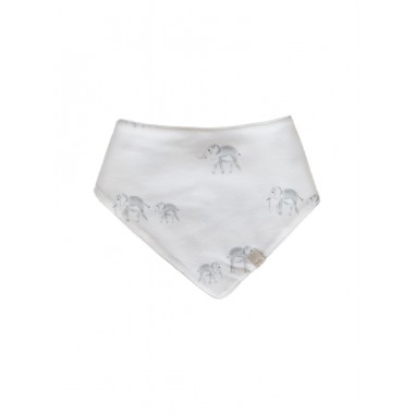 Bamboom BANDANA BIB  ELEPHANT WHITE - BAMBOOM 510A248-Bi-BAMBOOM2425