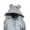 HOODED SWEATSHIRT WITH EARS WATER PETROL - BAMBOOM