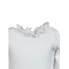 RIBBED T-SHIRT WITH COLLAR  WHITE - BAMBOOM