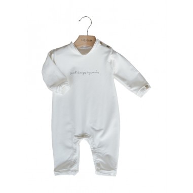 Bamboom FLEECE ROMPER  WHITE - BAMBOOM 702111-Bi-BAMBOOM2425