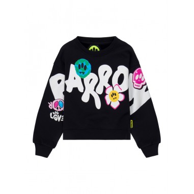 Barrow Kids SWEATSHIRT GIRL BLACK - BARROW KIDS F4BKJGSW092110-Ne-barrow2425