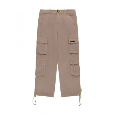 Barrow Kids GABARDINE CARGO PANTS JUNIOR UNISEX TANNIN - BARROW KIDS F4BKJUPA043BW016-Ma-barrow2425