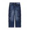 DENIM CARGO PANTS JUNIOR UNISEX BLUE DENIM - BARROW KIDS