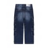 DENIM CARGO PANTS JUNIOR UNISEX BLUE DENIM - BARROW KIDS