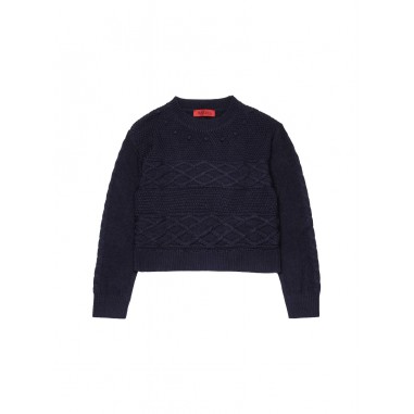 Max&Co. WOOL SWEATER EVENING BLUE - MAX&Co. MX0068MX043MX853-Bl-N212425