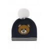 WOOL HAT NAVY BLUE - MOSCHINO KIDS