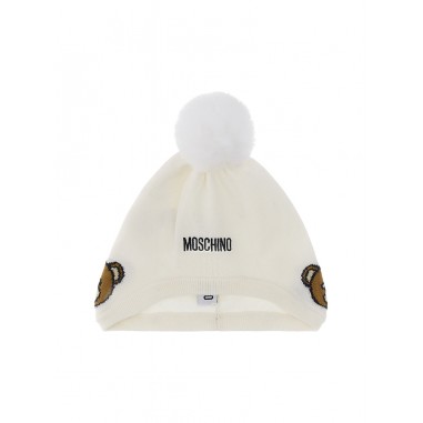 Moschino Kids CUFFIA LANA BIANCO MUX04ZLHE66 10063 -Bi-moschino2425