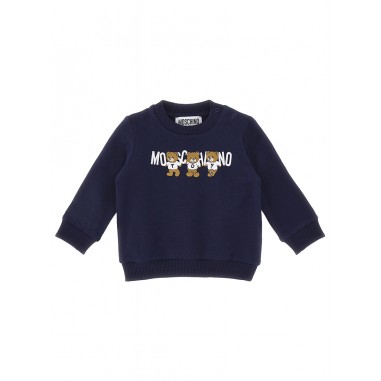 Moschino Kids FELPA BLU NAVY M8F04QLCA40 40016 -Bl-moschino2425