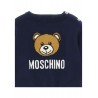 THREADED SWEATER WITH BEAR NAVY BLUE - MOSCHINO KIDS