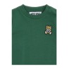 T-SHIRT WITH BEAR APPLICATION FOREST GREEN - MOSCHINO KIDS