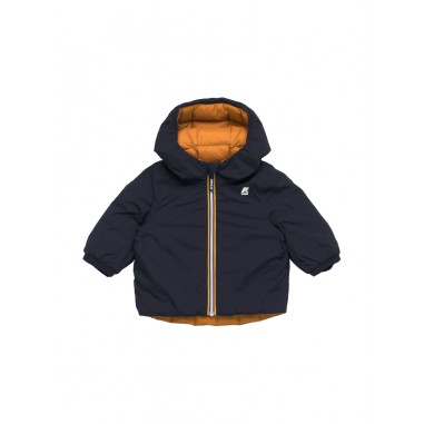 K-Way DOUBLE JACKET BLUE DEPTH - YELLOW INCA  P. JACK ST THERMO - K-WAY K11411W atf-Bl-kway2425