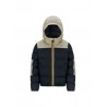 ECODOWN BOMBER JACKET BLUE DEPTH - BEIGE GREY  P. LE VRAI 3.0 CLAUDE - K-WAY