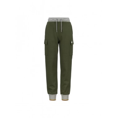 K-Way CARGO SWEATPANTS green Cypress  P. MICK STRIPES  - K-WAY K2131SW h11-Ve-kway2425