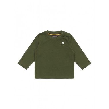 K-Way LONG SLEEVE T-SHIRT Green Cypress  E. ELMETTE PEACH  - K-WAY K6123WW h11-Ve-kway2425