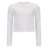 T-SHIRT COSTINA CON ARRICCIATURA STACI BIANCO