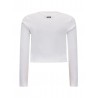 T-SHIRT COSTINA CON ARRICCIATURA STACI BIANCO