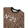 LEOPARD T-SHIRT TANNIN BROWN - N.21 Kids