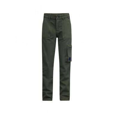 Retour Jeans DRILL FABRIC PANTS WITH BIG POCKETS MILAN MID ARMY - RETOUR JEANS RJB-43-4006085-Ve-retour2425