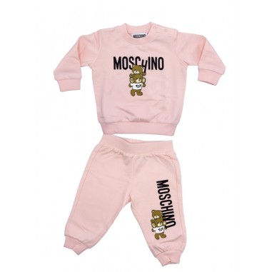 Moschino Kids COMPLETO FELPA+PANTALONE ROSA M6K02PLCA14 50209 -Rs-moschino2425