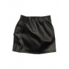 ECO-LEATHER SKIRT WITH DRAPING BLACK - MONNALISA