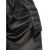 ECO-LEATHER SKIRT WITH DRAPING BLACK - MONNALISA