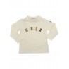 LONG SLEEVE T-SHIRT CREAM - MONCLER KIDS