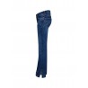 PANTALONE JEANS ZAMPA CON STRAPPETTI ANOUCK BLU