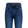 PANTALONE JEANS ZAMPA CON STRAPPETTI ANOUCK BLU