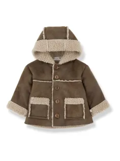 Johan faux leather hooded jacket