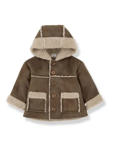 Johan faux leather hooded jacket