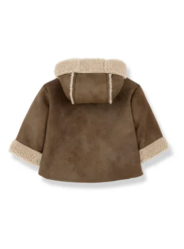 Johan faux leather hooded jacket