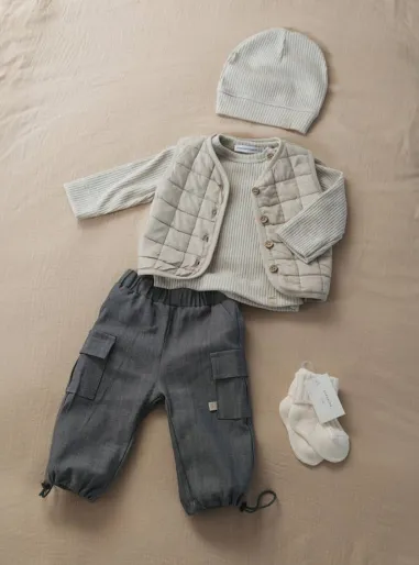 RIBBED CAP  SAND - BAMBOOM