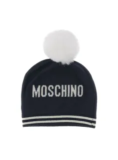 WOOL HAT NAVY BLUE - MOSCHINO KIDS 2