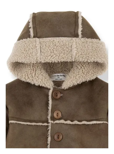 Johan faux leather hooded jacket