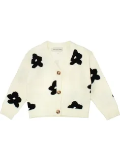 Jacquard viscose cardigan