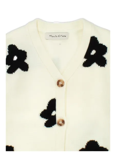 Jacquard viscose cardigan