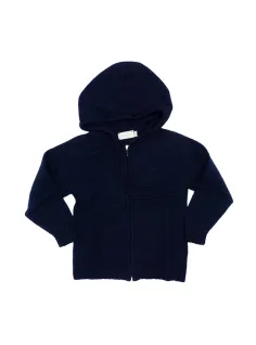 Cardigan con zip e cappuccio