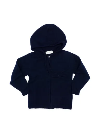 Zip-up cardigan with hood