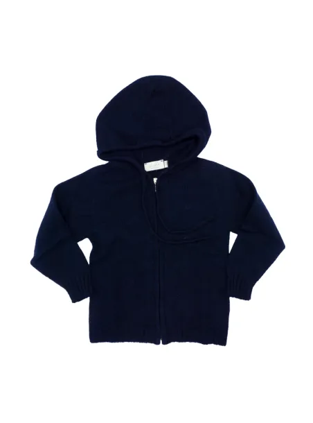 Cardigan con zip e cappuccio