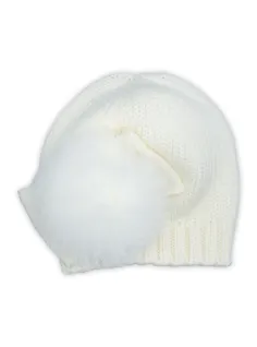 Hat with bow and pompom 2