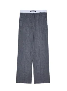 Wool canvas trousers